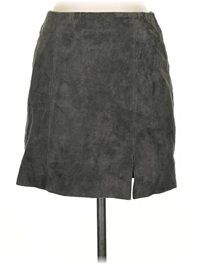 Pre-owned Blanknyc Blank Nyc Leather Skirt In Gray