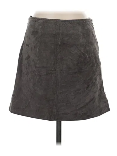 Pre-owned Blanknyc Blank Nyc Leather Skirt In Gray