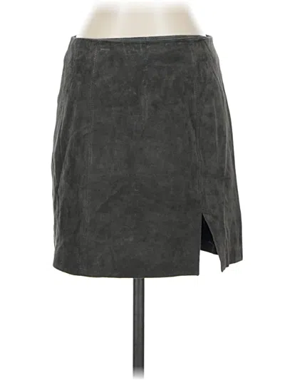 Pre-owned Blanknyc Blank Nyc Leather Skirt In Gray