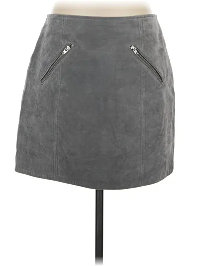 Pre-owned Blanknyc Blank Nyc Leather Skirt In Gray