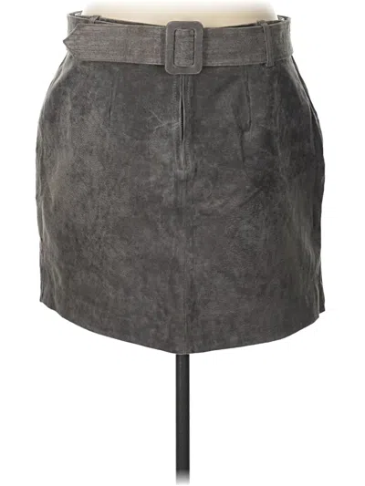 Pre-owned Blanknyc Blank Nyc Leather Skirt In Gray
