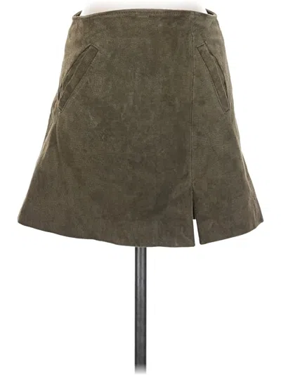Pre-owned Blanknyc Blank Nyc Leather Skirt In Green