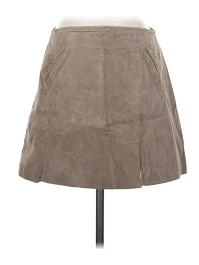 Pre-owned Blanknyc Blank Nyc Leather Skirt In Tan