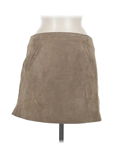Pre-owned Blanknyc Blank Nyc Leather Skirt In Tan