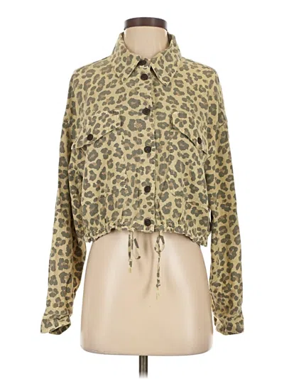 Pre-owned Blanknyc Blank Nyc Long Sleeve Blouse In Tan