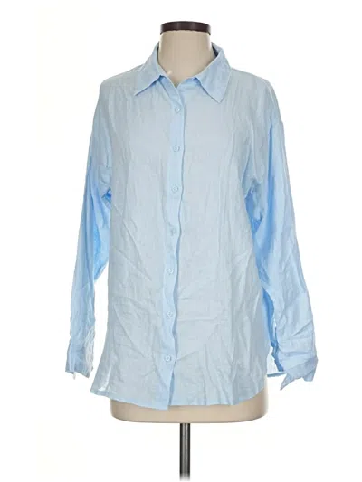 Blanknyc Blank Nyc Long Sleeve Button Down Shirt In Blue