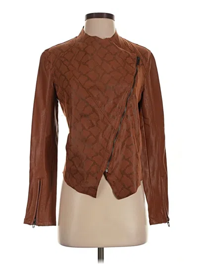 Pre-owned Blanknyc Blank Nyc Long Sleeve Top Brown Mock Neckline Tops