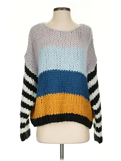 Pre-owned Blanknyc Blank Nyc Pullover Sweater In Blue