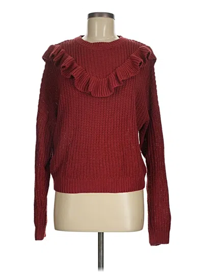 Pre-owned Blanknyc Blank Nyc Pullover Sweater In Burgundy