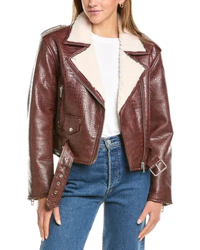 Blanknyc Moto Jacket In Brown