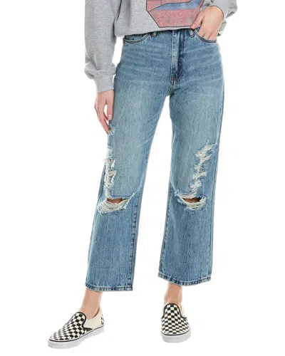 Blanknyc Blank Nyc The Baxter Ribcage Wildflower Destruct Straight Jean In Blue