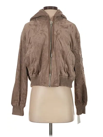 Pre-owned Blanknyc Blank Nyc Zip Up Hoodie In Brown