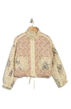 Blanknyc Bloom Bash Quilted Bomber Jacket