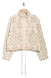 Blanknyc Bloom Bash Quilted Bomber Jacket In Neutral
