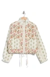 Blanknyc Bloom Bash Quilted Bomber Jacket In Garden Party