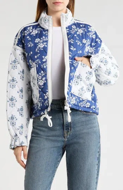 Blanknyc Bloom Bash Quilted Bomber Jacket In Lovebite
