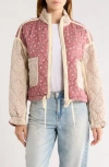 Blanknyc Bloom Bash Quilted Bomber Jacket In Pink