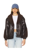 Blanknyc Sweet Talker Bomber Jacket Brown Combo In Sweet Talker