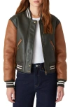 Blanknyc Faux Shearling Lined Faux Leather Bomber Jacket In All Nighter