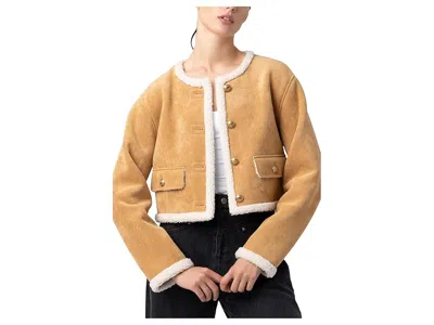 Blanknyc Bonded Sherpa Jacket In Brown