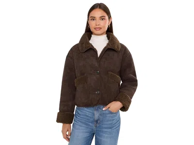 Blanknyc Bonded Sherpa Jacket Women's Coat Brown: Sm