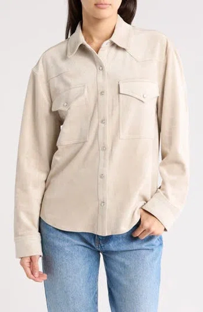 Blanknyc Bone Faux Suede Jacket