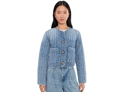 Blanknyc Bottomless Brunch Denim Quilted Jacket In Blue
