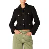 Blanknyc Style Guru Cropped Shacket Jacket In Black, Women's At Urban Outfitters