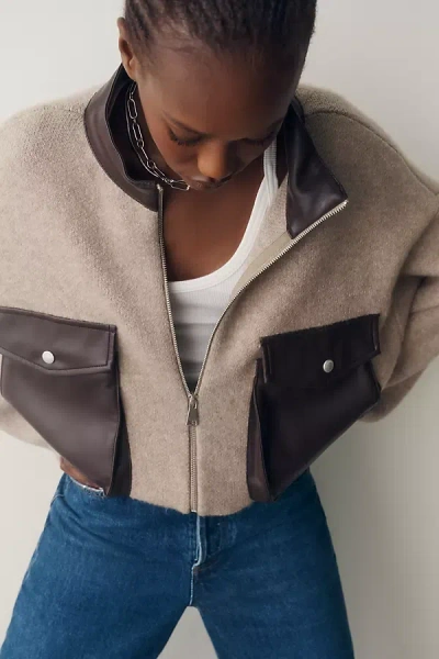 Blanknyc Brownie Points Jacket In Sand