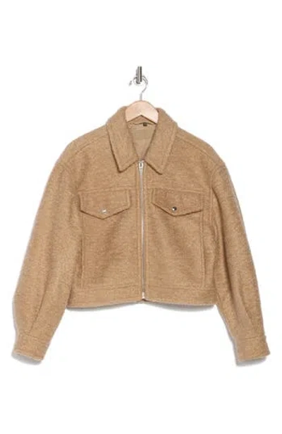 Blanknyc Brushed Tweed Crop Jacket In Perk Up