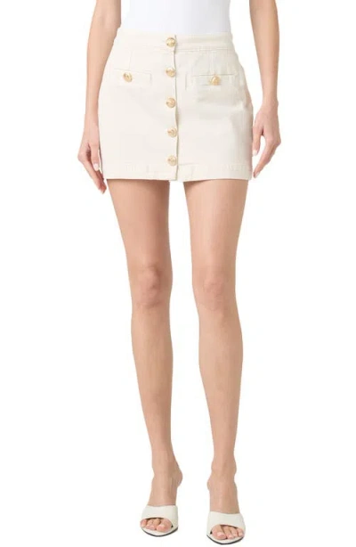 Blanknyc Button Front Denim Miniskirt In Sugar Coated