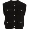 Blanknyc Button Sweater Vest In Black