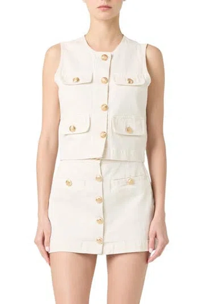 BLANKNYC BLANKNYC BUTTON-UP DENIM VEST