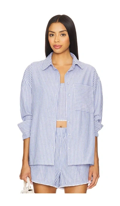 Blanknyc Button Up Shirt In Blue