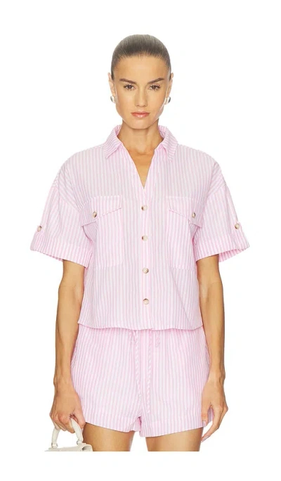 Blanknyc Button Up Top In Pink