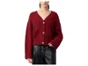 Blanknyc Cropped Cardigan In Burgundy