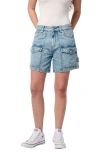Blanknyc Carpenter Cargo Denim Shorts In All Heart