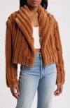 Shop Blanknyc Chubby Faux Fur Jacket In Time Flies