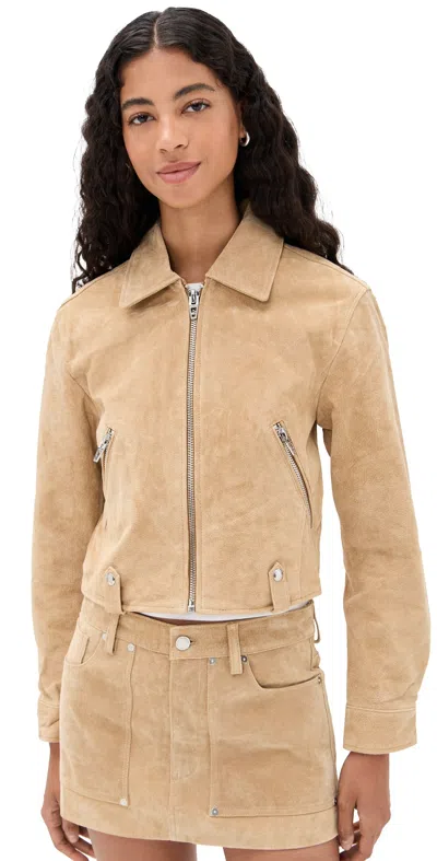 BLANKNYC CINNAMON CRUNCH JACKET CAMEL SUEDE