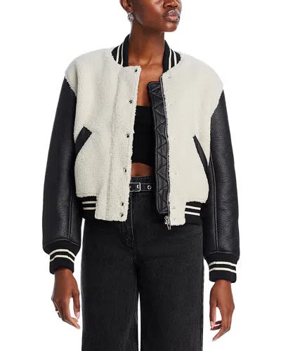 Blanknyc Colorblocked Faux Fur Bomber Jacket In Class Trip