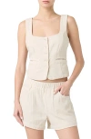 Blanknyc Cotton & Linen Crop Blazer In Oyster Bar