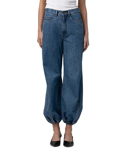 Blanknyc Cotton Denim Balloon Jeans In Old Flame In Blue