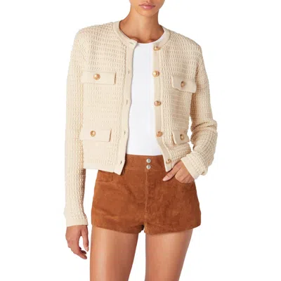 Blanknyc Crop Sweater Jacket In Slow Start