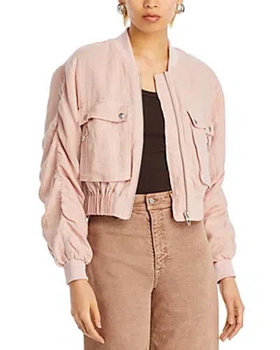 Blanknyc Cropped Bomber Jacket In Pink