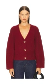 Blanknyc Cropped Cardigan In Burgundy