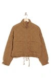 Blanknyc Cropped Quilted Jacket In Chai Tea