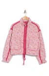 Blanknyc Cropped Quilted Jacket In Pinky Hue
