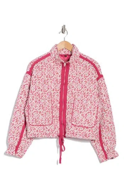 Blanknyc Cropped Quilted Jacket In Pinky Hue