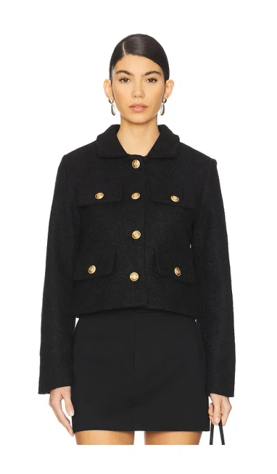 Blanknyc Cropped Shacket In Black
