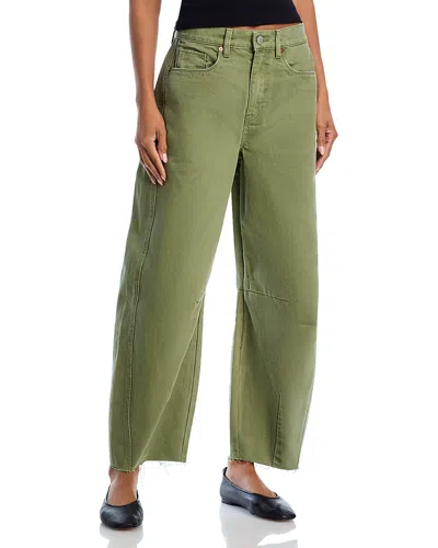 Blanknyc Cropped Wide Leg Pants In Pesto